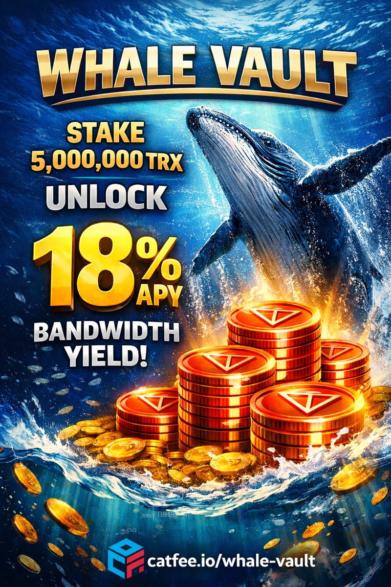 🐋 WHALE ALERT on TRON 🐋

CatFee Whale Vault is LIVE — and we just upgraded bandwidth yield to 18% APY 🔥

✅ Full coverage (all staked TRX earns)
✅ Stable long-term returns
✅ Designed for serious holders
Requirement: Stake 5,000,000 TRX to unlock whale-tier rewards 💎
👉