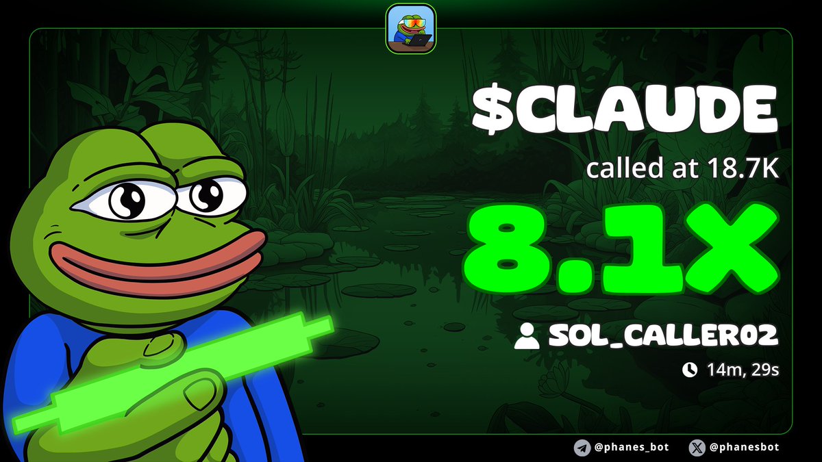 Sol_Caller02's tweet image. Massive 8x profit up on my call on $CLAUDE
Ca.....

2rTNi9YUUBq2YJd29NRCeWwXjPC5zrnhgbfNKJxepump

#memecoin #solana #Degen