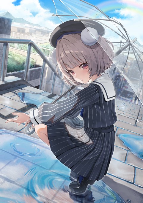 雨衣
#あめころあーと 