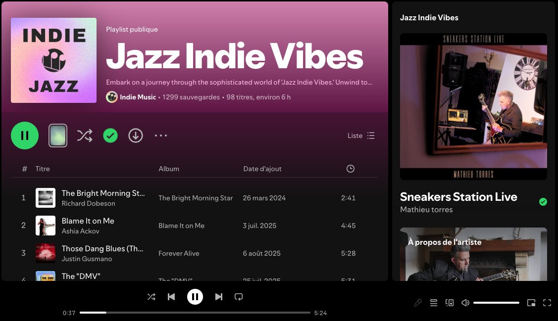 EtcAux's tweet photo. Et 2 playlist pour - Tenere
Merci @Playlistdd
https://t.co/RGANlUIiyh
et Merci Project echoes @ishinn223 
https://t.co/EV3ZN55CgE
et 1 pour  - Sneakers station live
Merci @indiemusicweb 
https://t.co/EAFJUDJgrd
Allez y https://t.co/jq2U70yAmp