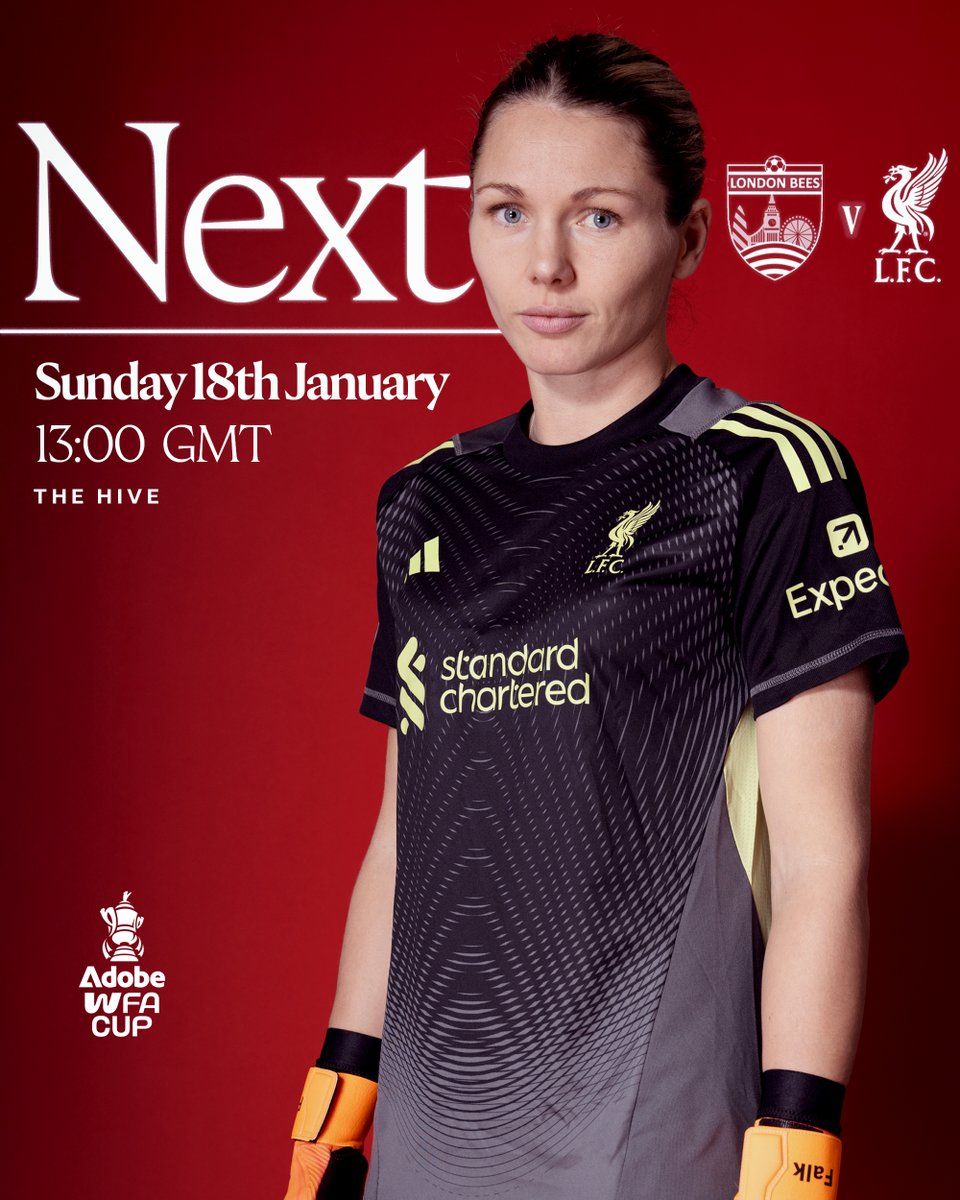 LiverpoolFCW's tweet image. Next up, a trip to take on London Bees in the @AdobeWFACup fourth round 🏆