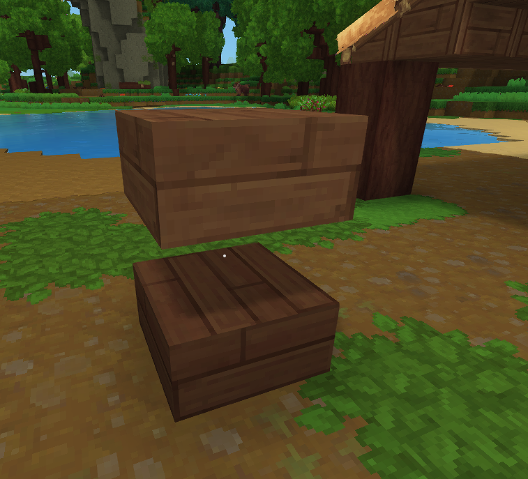 TrooperDexter's tweet photo. @Hytale Building is great I just have one thing more to add that would improve building more,

could you make it so 2 different type of slabs be in the same block. This makes second story floors a breeze to change color. 
If that is all possible. Thx https://t.co/FmHoN1vM9W