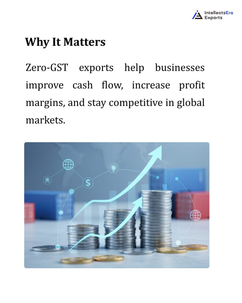 IEra_Exports's tweet photo. Exports are zero-rated under GST.
You can export legally without paying IGST upfront by filing an LUT — or pay IGST and claim a refund later.
Legal. Compliant. Smart exporting.
#GST #Exports #LUT #ZeroRatedSupply #GlobalTrade https://t.co/D5sjBCIeO2