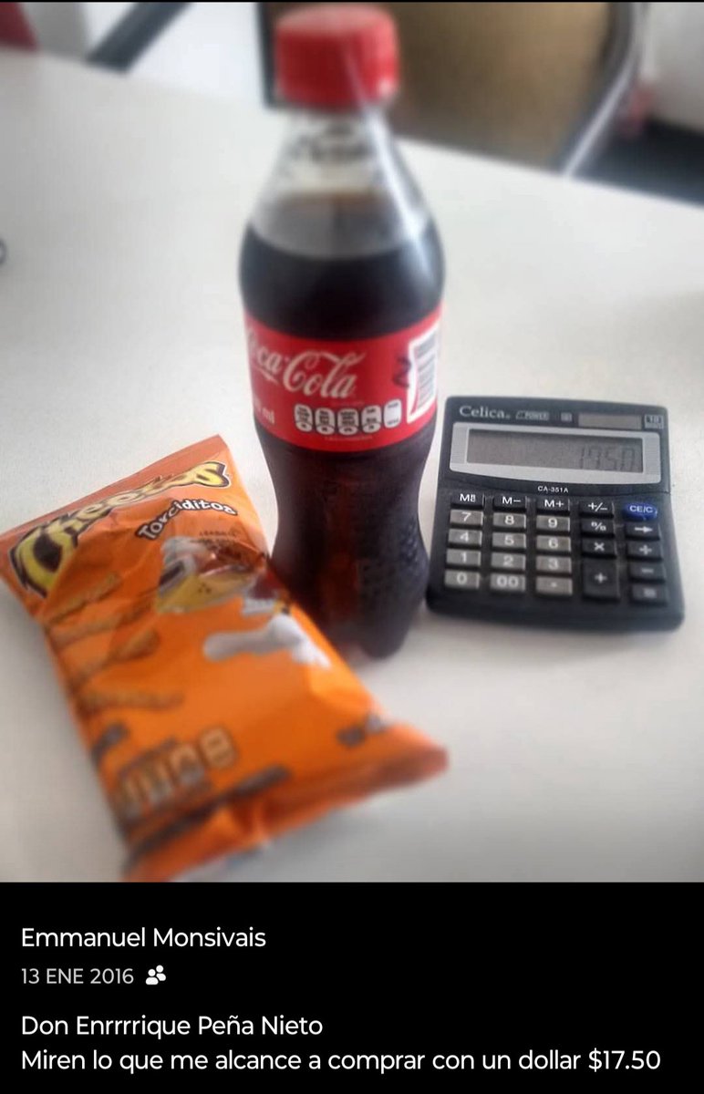 artedentro's tweet photo. Era 2016 y el dolares estaba a 17.50 y alcanzaba para una coca y unos chetos no los escucho 👂🏻 https://t.co/N1vN0r5HqK