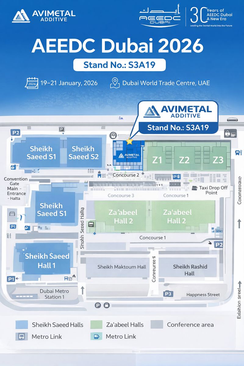 LeshaunWu's tweet photo. 🚀 Discover the Future of Digital Dentistry with Avimetal at AEEDC Dubai 2026!

Join us at Booth S3A19 as we unveil our latest dental metal 3D printing solutions
#AEEDCDubai2026 #metalprinter #avimetal #metalpowder #SLM https://t.co/PXB9Ui5Oo9