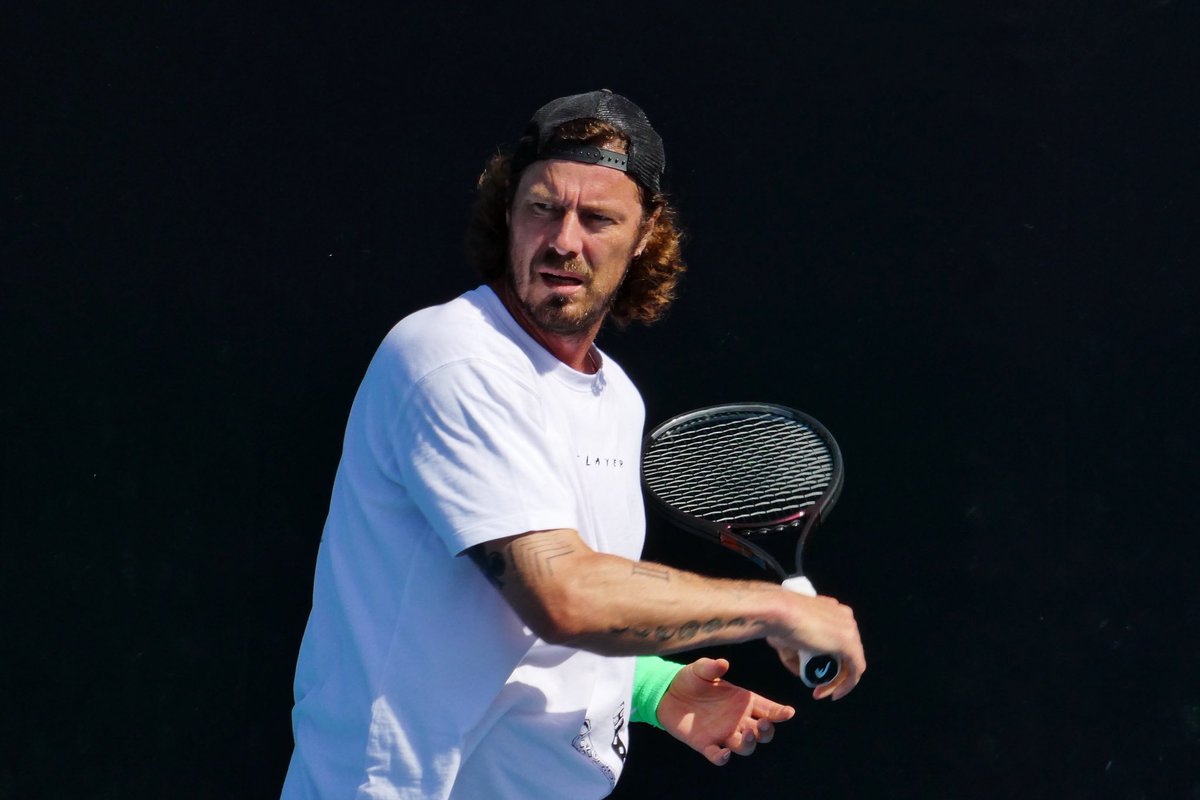 Amekingdra's tweet image. Photos from the Rublev practice, Safin was there!