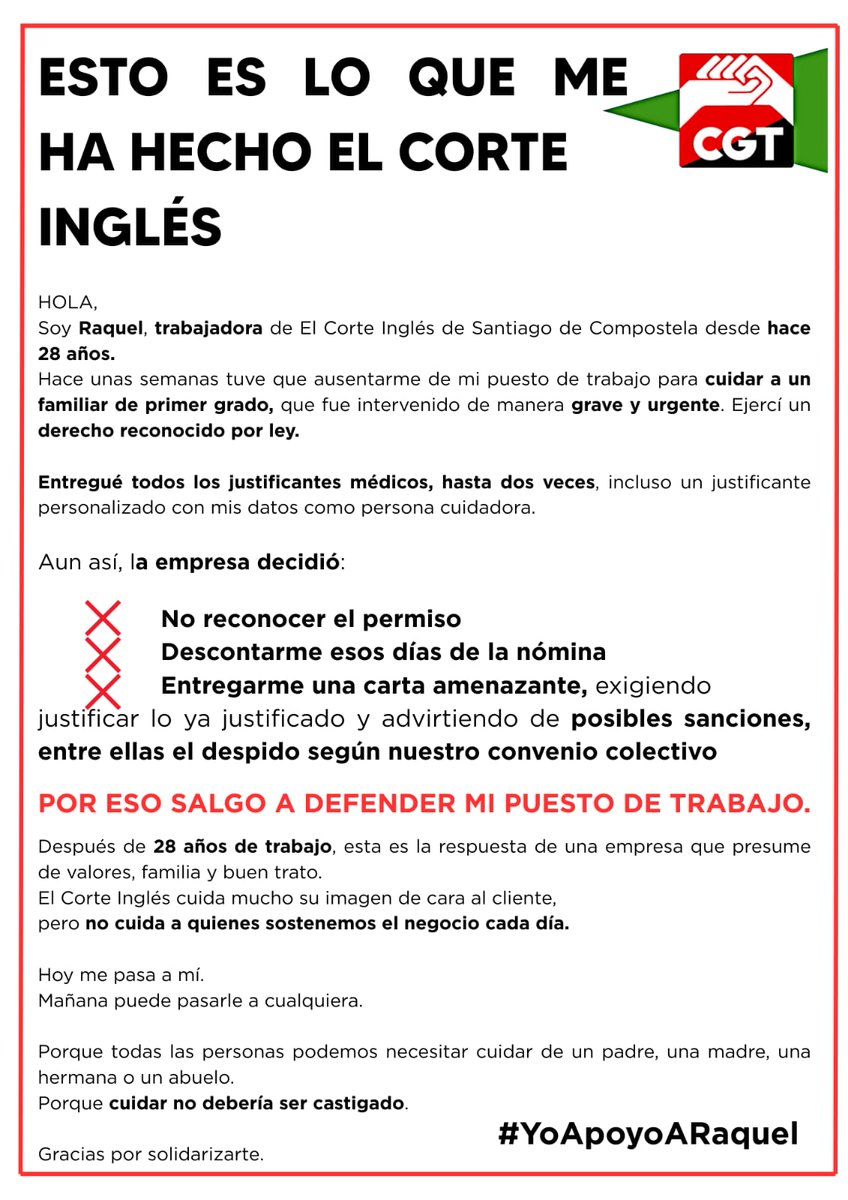 CGT CORTE INGLÉS tweet media