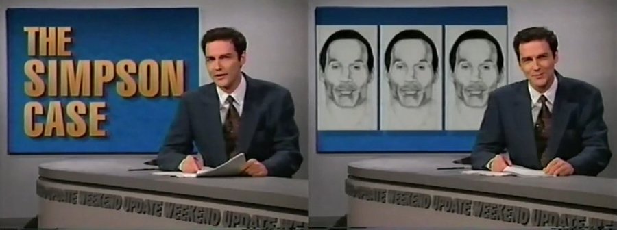 Two hours after the O.J. verdict, L.A. police had their first solid lead in the hunt for the real killers. A new witness has come forward who saw three men, fleeing the crime scene the night of the murders.

Police have released this sketch. And would like to hear from anyone who