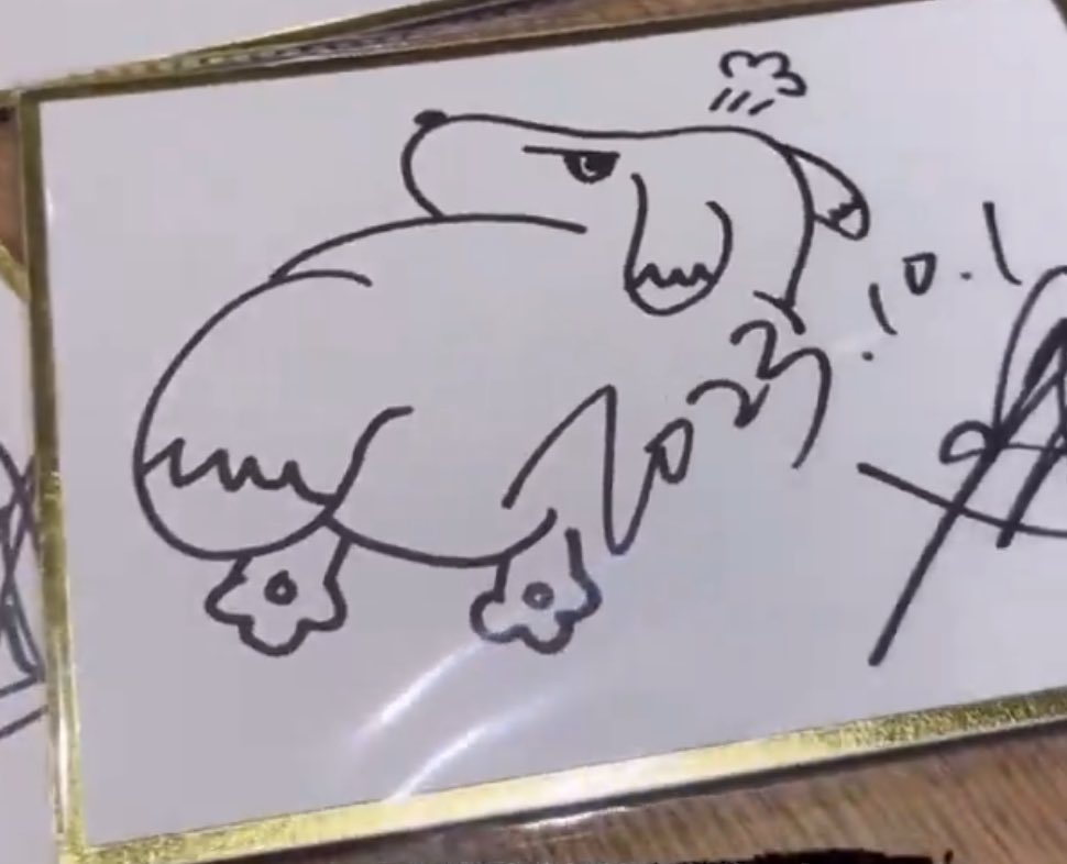 anちゃん、可愛かったですね😊 さて、ずー画伯の描いたわんこイラスト