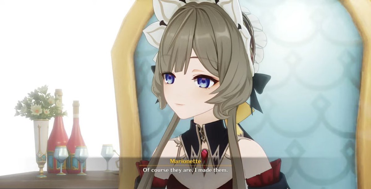 sandbinadaily's tweet image. // genshin 6.3 aq spoilers

SHE’S GIVIBG HER COOKIES… 🥺 SANDRONE DIDN’T EVEN KICK COLUMBINA OUT OF HER ROOM AND HANDED HER COOKIES AFTER COLUMBINA WOKE UP 😭 WHAT’S UP WITH YOU TWO