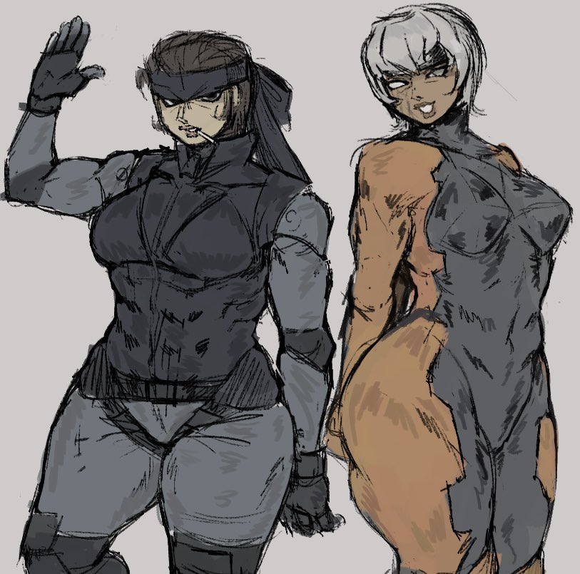 Snakedspiders's tweet photo. Girl pervert drawings because yes I AM animating again but a sketch in between a few frames so I don’t damage my psyche.
#MetalGearSolid #solidsnake #sketch #shadowmoses https://t.co/FtO1wTA3Fz