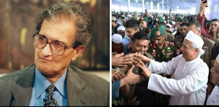 sarkar28922's tweet image. There is a strange and striking paradox between Hindu and Muslim intellectual life. Muslim Nobel laureates like Muhammad Yunus,- despite their global stature, tend to remain firmly attached to Muslim communal identity, often taking openly anti-Hindu positions and championing…