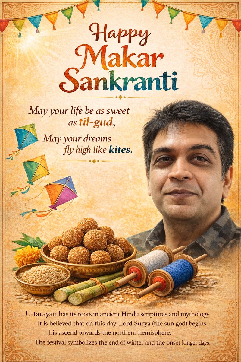 bankimsshah's tweet photo. Happy #makarsankranti2026 To All My Friends And Relatives 🙏 https://t.co/6WH1kz8dTy