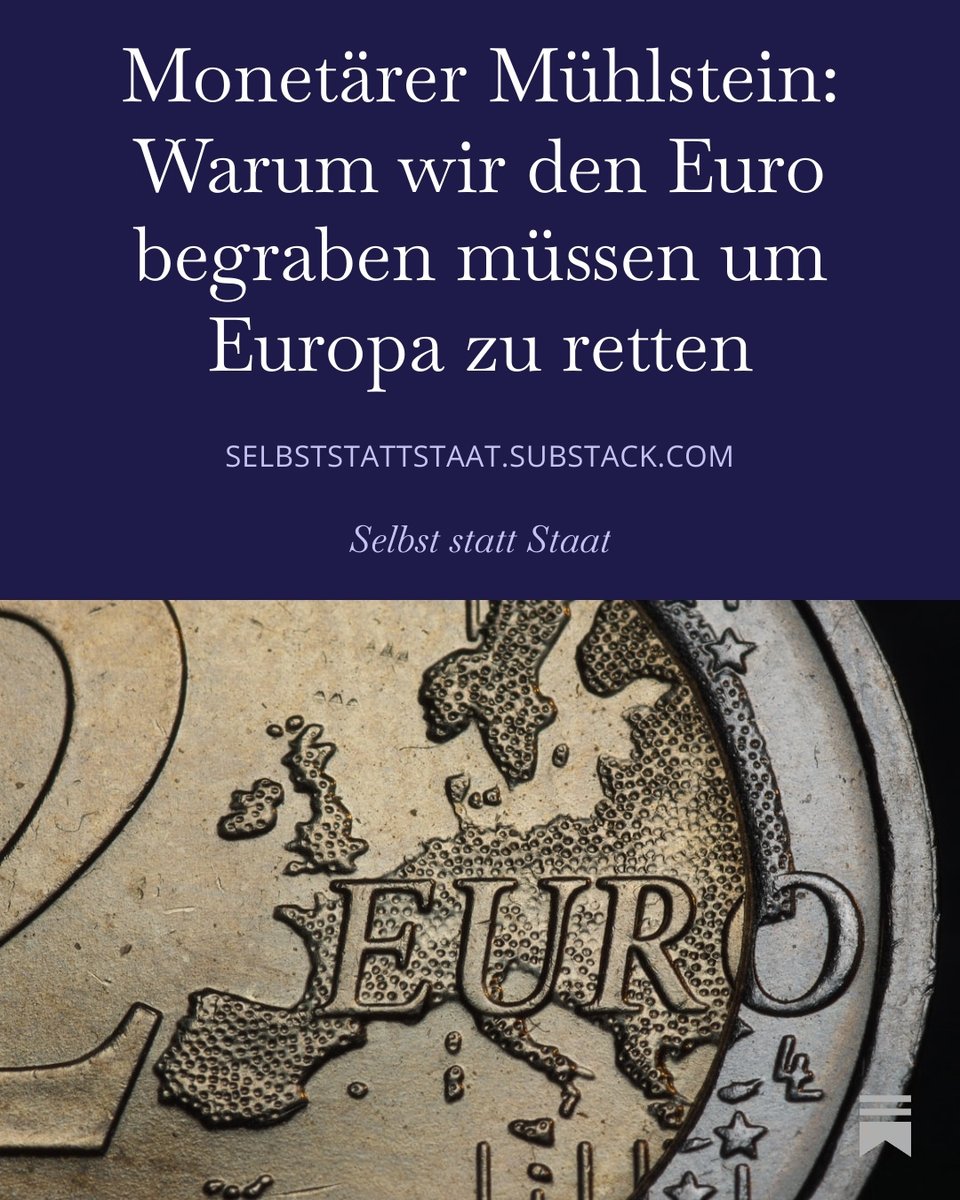 Kommentar: Der #Euro ist zum Zwangskorsett gereift. Während die Politik von Stabilität spricht, enteignet die #Transferunion den deutschen Sparer. Zeit, das Tabu zu brechen und die Wahrheit auszusprechen

selbststattstaat.substack.com/p/monetarer-mu…