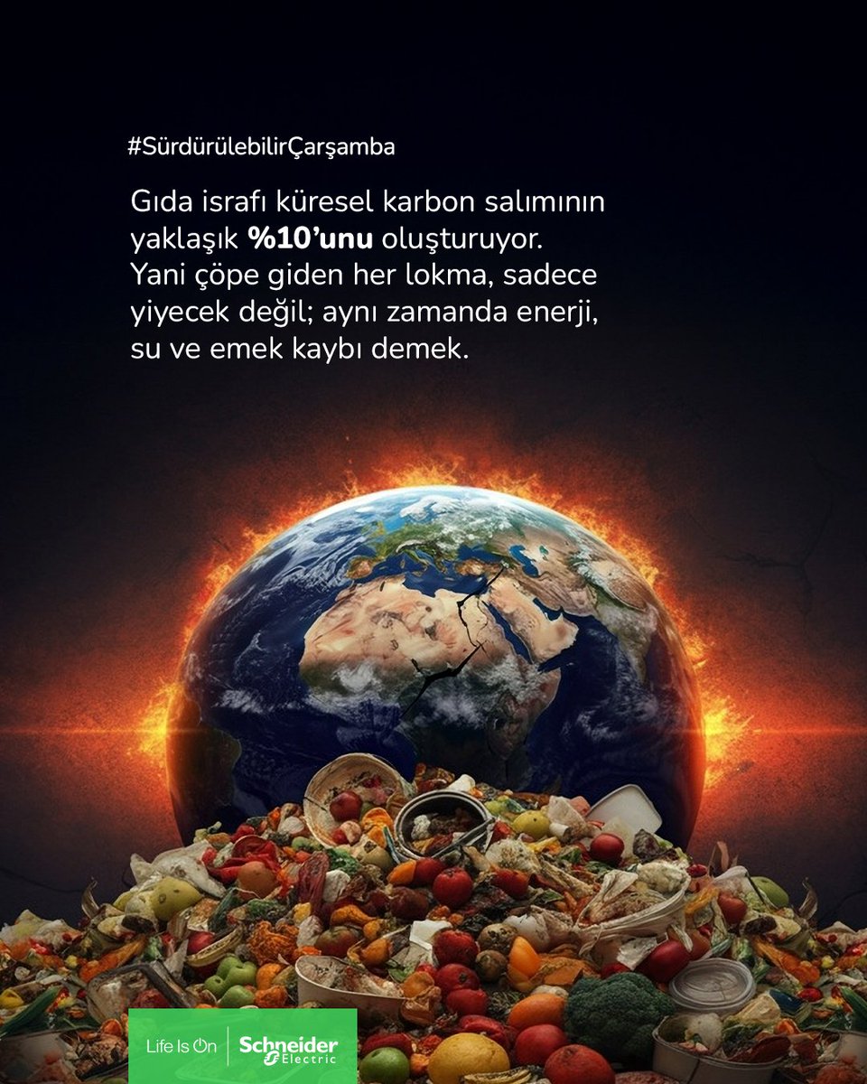 🌍 Gıda israfı, çoğu zaman fark edilmeyen ancak çevre üzerinde büyük etkiler yaratan önemli bir sorundur.

Dünya genelinde üretilen gıdanın yaklaşık üçte biri sofraya ulaşmadan israf ediliyor. 
Bu israf; yalnızca (cont) spr.ly/l/6012CIMKE