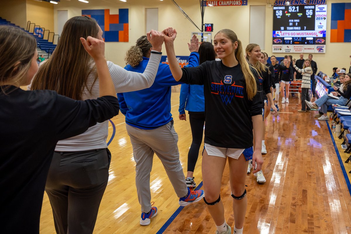 WFSheyenneGBB's tweet image. Another road win up north ! #splashing #ndscores #runwild 

Sheyenne: 76
Central: 48