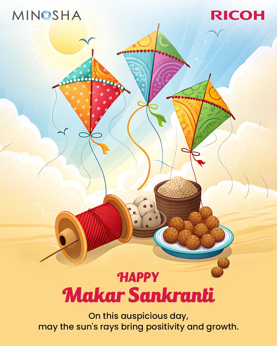 As the sun marks its northward journey, may this Makar Sankranti bring clarity, positivity, and steady growth in all that you do.

#MakarSankranti2026 #HappyMakarSankranti #MinoshaPrintSolutions #MPSPL #RicohMinosha