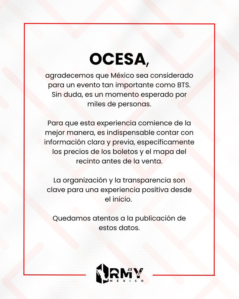 Crisasinomas's tweet photo. @ocesa_kpop #BTS_WORLDTOUR  y los precios y zonas cuando?  @Profeco https://t.co/1uVAxvA8dr