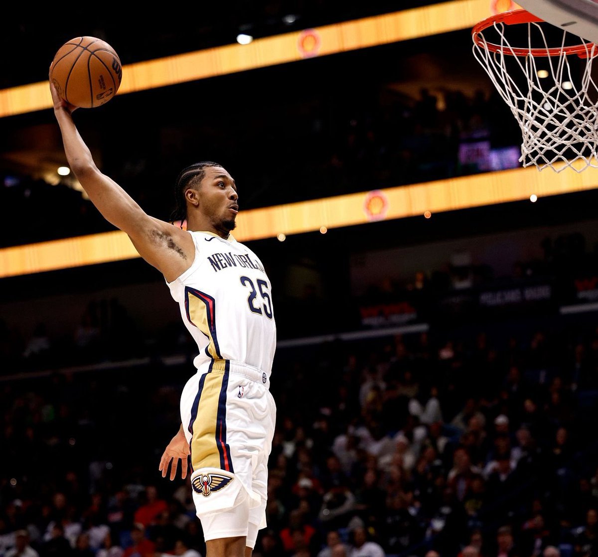 UsherNBA's tweet image. Trey Murphy III over his last 5 games:

31.2 PPG (55/43/90), 6.6 RPG, 4.0 APG

On the season he's at 21.9 PPG on 50/39/91