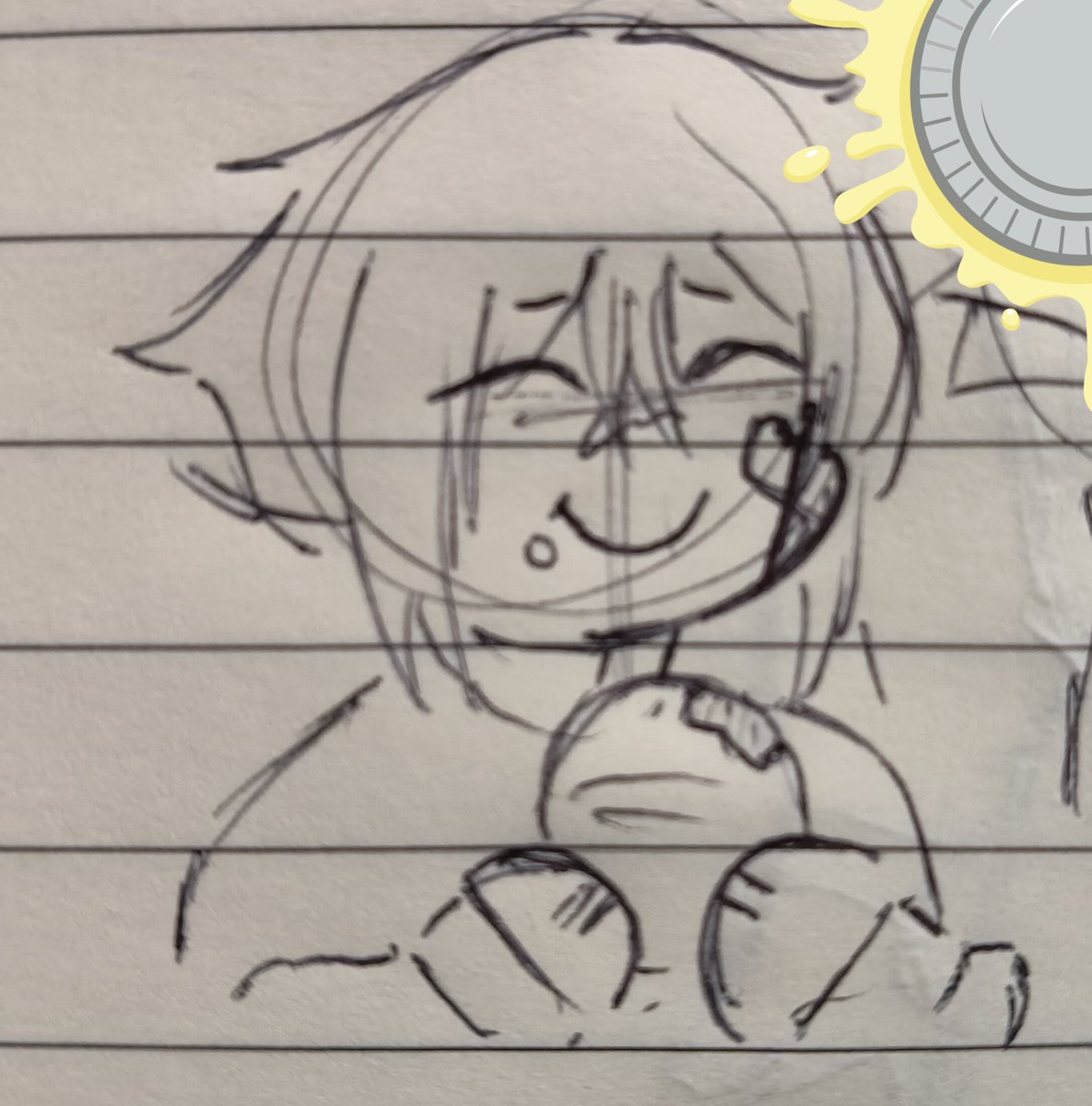 sherlokiid's tweet image. Boceto d mi oc naco de dr stone q me saque por el qlo. Se ve bien pendejito (no le supe a como hacer su cabello)