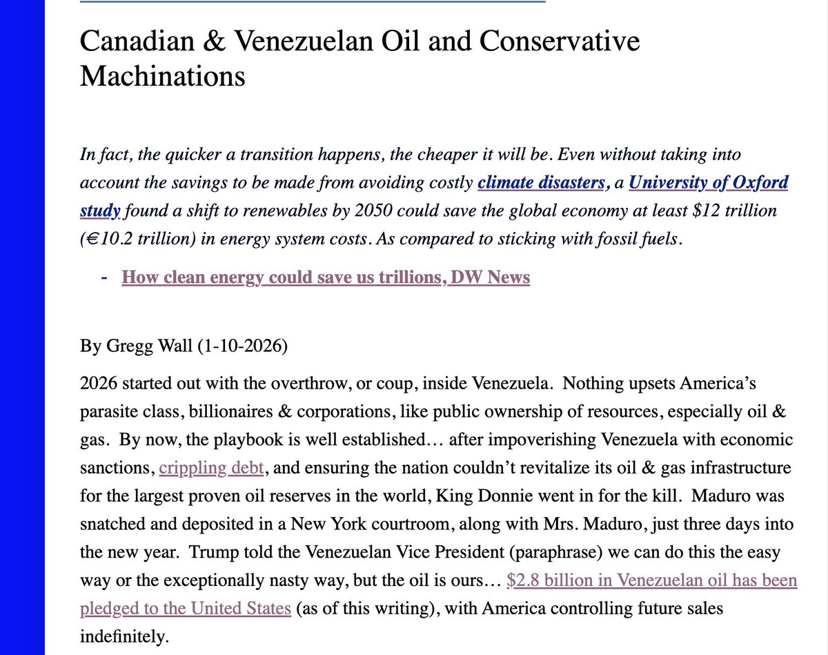 The Ultra Corrupt Party’s energy policy is to: 

Enrich Americans;
Shower corp welfare on Americans; 
Cover externalities &amp; subsidies  for Americans; 
Shut down all competition from renewable energy… 

Because Fort McMurray is American owned. 

America first, Canada last.