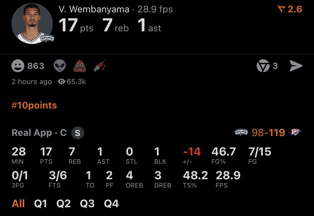 stephmce's tweet image. 7’5” and shot &amp;lt;50%. 

Stop telling me Wemby is skilled. 

He’s just tall.