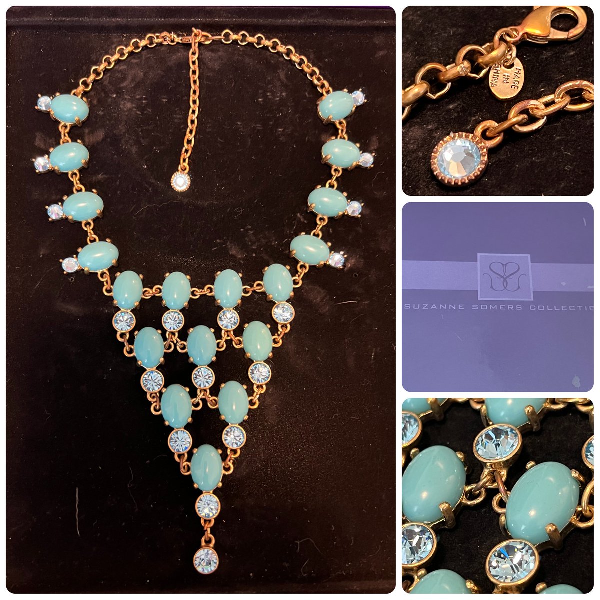 TeriE's tweet photo. STUNNING Gift for #ValentinesDay this #SuzanneSomers Faux #Turquoise Bib Necklace w Faceted #BlueTopaz Crystals is a #PerfectGift
https://t.co/Lswub72Zo7
#vintagejewelryforsale #valentinesdaygifts #accessoryoftheday #bibnecklace #turquoisejewelry #jewelryaddict #specialgifts https://t.co/TSeybFsSne