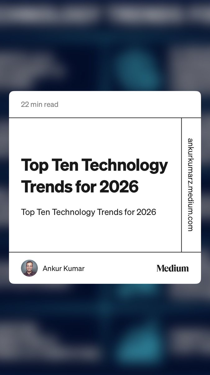 Top Ten Technology Trends for 2026 👇

medium.com/vedcraft/top-t…