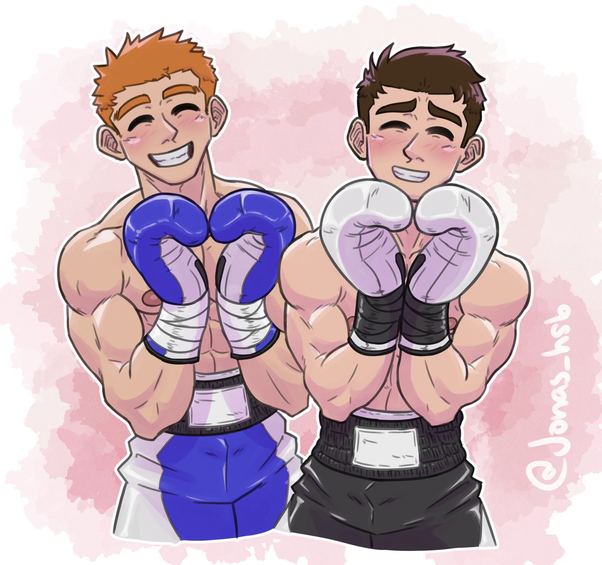 It's been about 4 years since I started sharing my art! So here's a cute little 'Thank You' from Jonas and Rookie for all the support since then!