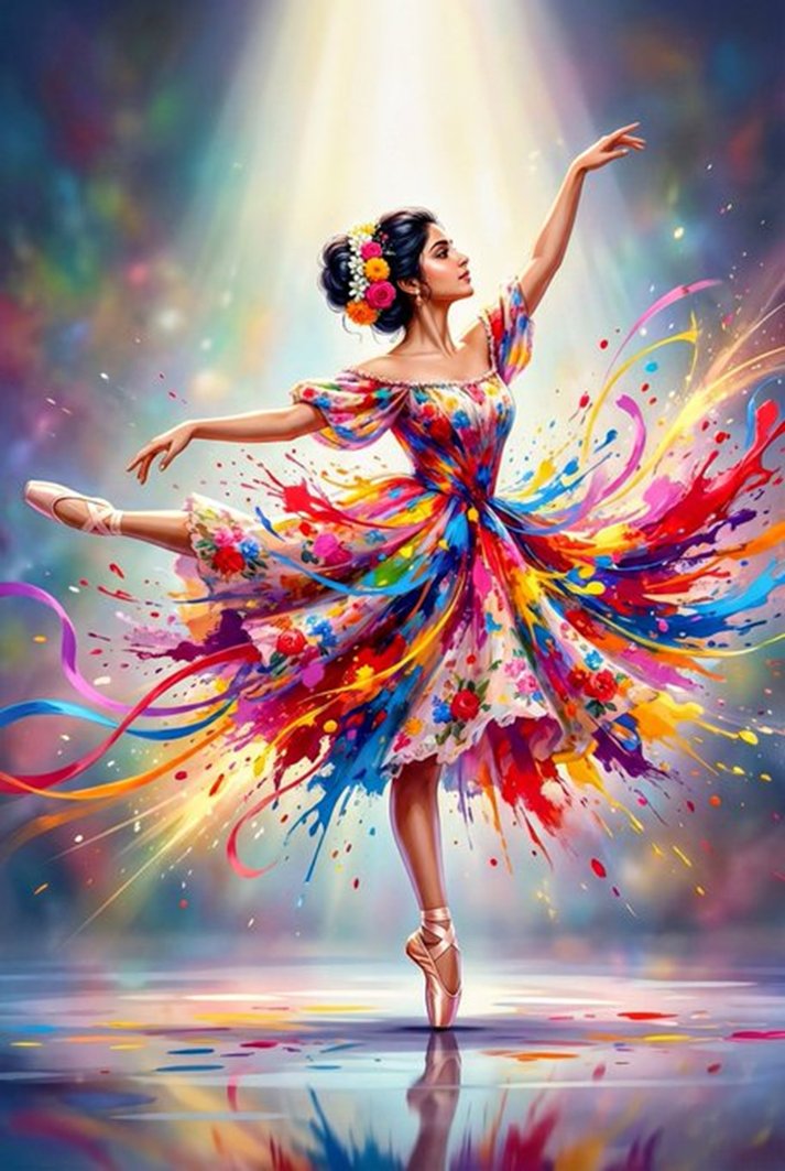 When grace turns into dance… every twirl of the ballerina scatters colors across the world. 
#ArtInMotion #paintinglover #KimSeonho #YUAwards2025 #LifeAITestnet #CatForCashSpecial  #CatForCashSpecial