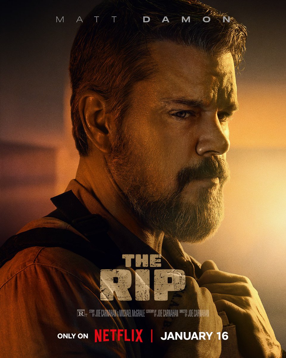 MovieCrazyP's tweet image. Pósters individuales de los personajes principales de #TheRip.

Matt Damon
Ben Affleck
Steven Yeun

📼 #ElBotín
📺 #Netflix
🗓 16 de enero
➡️ netflix.com/Rip
💻 moviecrazyplanet.com/?p=16202