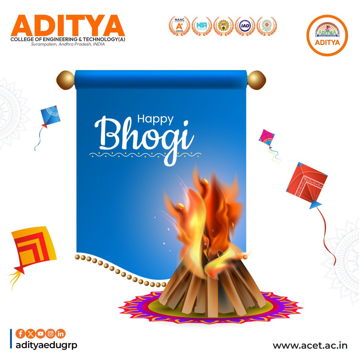 ACETaditya's tweet photo. 🔥 Happy Bhogi!
Let the fire of Bhogi bring new energy, new hopes, and brighter beginnings. 🪁✨

#HappyBhogi #Bhogi2026 #SankrantiSeason #FestiveWishes #Aditya https://t.co/3UjrNCOmPm
