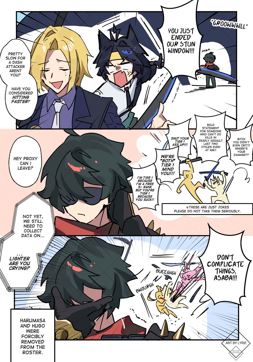 I'm pretty sure this is why Harumasa and Hugo were not on the roster for Joint Investigation, poor lighter
I hope they eventually get added to new coop mode, I Want To See Chaos

 #zzzero #zzzcreators