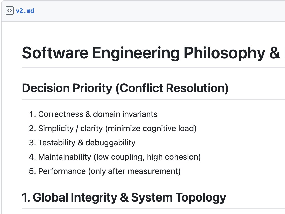但是让AI写出条理清晰的代码并不能让AI写出条理清晰的代码。AI甚至连对多个布尔条件一起if-else判断的时候，写出来的条件都啰嗦到看不懂。然而vibe  coding并不意味着代码质量可以不管，因为AI在低质量代码上的效率会远远低于高质量的代码🤪