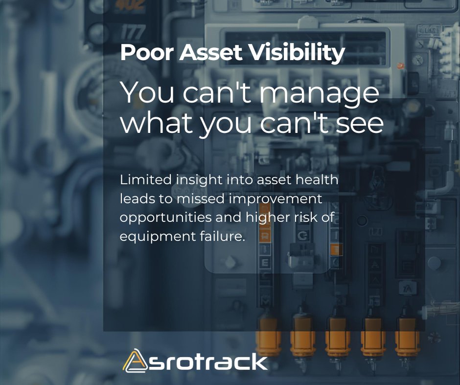 AsroTrack's tweet image. Poor Asset Visibility
You can’t manage what you can’t see. 

Limited insight into asset health leads to missed improvement opportunities, reactive maintenance decisions, and a higher risk of equipment failure.

Learn more: asrotrack.com