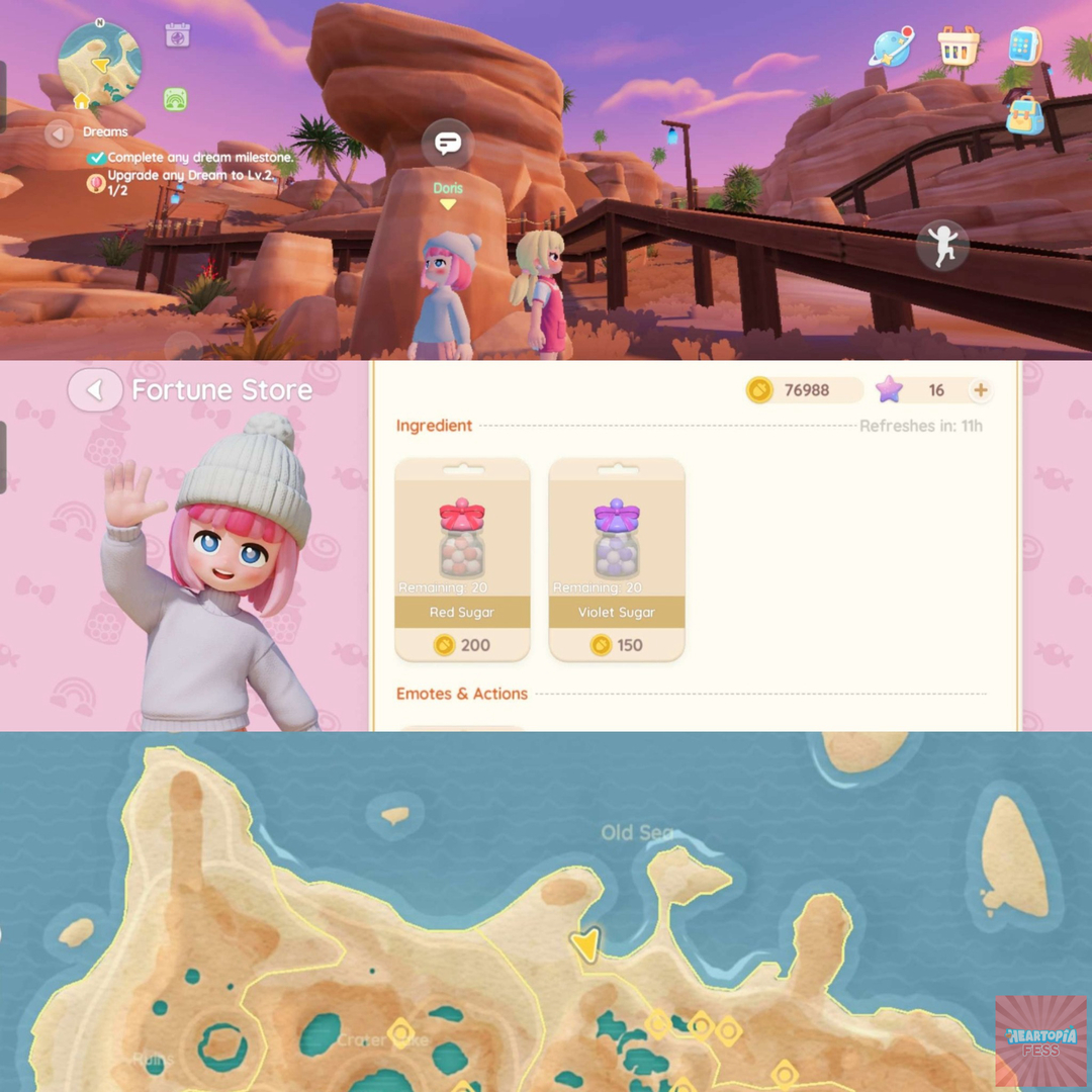 ❤️ mau info selain ada npc doris biru muncul pas hujan, ada juga yg muncul pas lagi ada bintang jatuh/pelangi (cmiiw).
Dia juga jualan bahan buat kue roll bisa nambah menu varian baru, jangan kelewatan ya!