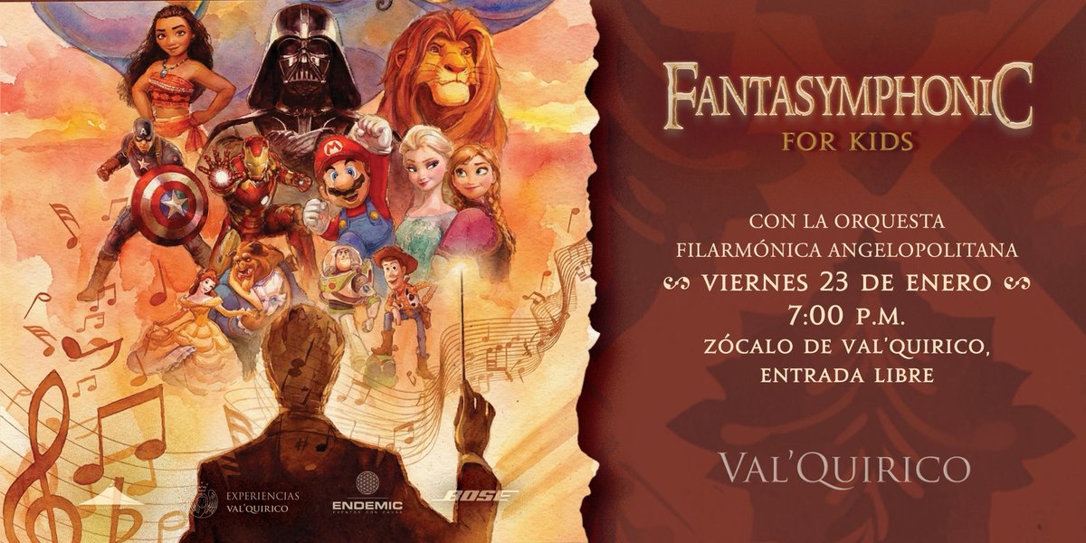 Concierto gratuito con la filarmónica Angeloplitana.
Cupo limitado, entrada libre
Regístrate eventbrite.com/e/fantasymphon…