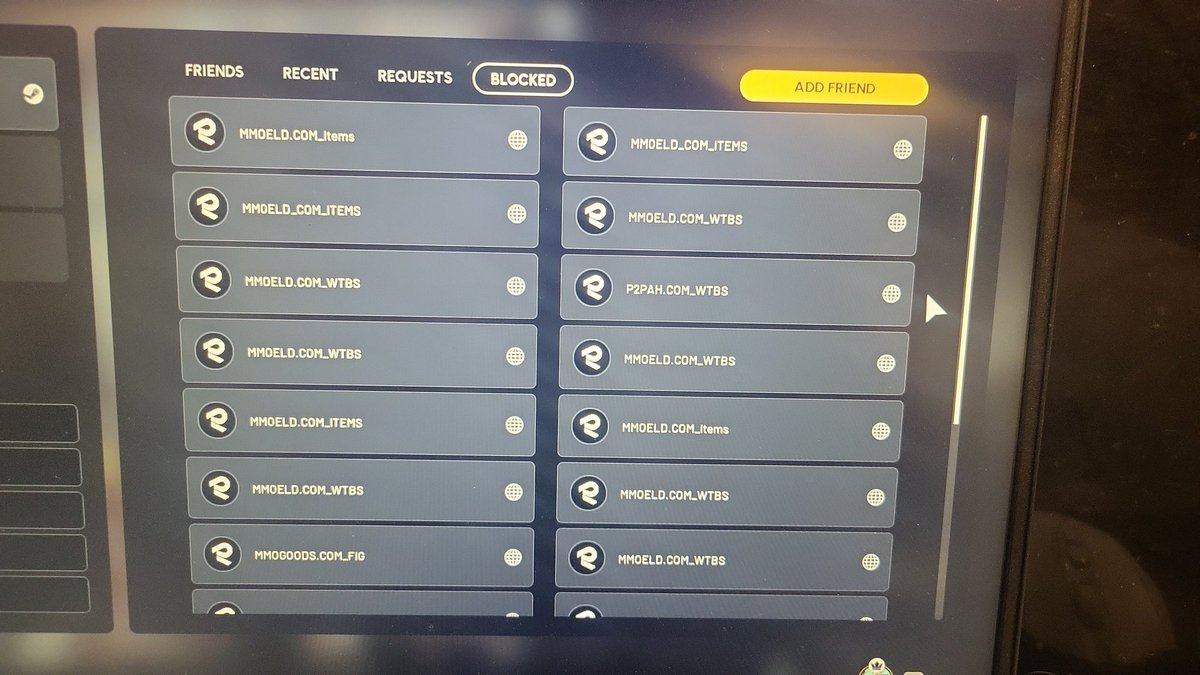 Robbz102's tweet photo. @EmbarkStudios please do something about these goobers every day i get 3 requests a day and i block them and i just get more https://t.co/LKKgRei6nk