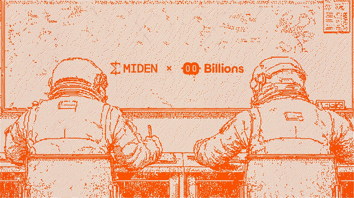 gMiden 🔸

Really excited about the <a href="/0xMiden/">Miden</a> × Billions collaboration.

We’re moving toward a world where you KYC once, and that identity works seamlessly across on-chain apps, without sacrificing privacy.

Miden is a privacy-first L2 where users can choose what stays private and