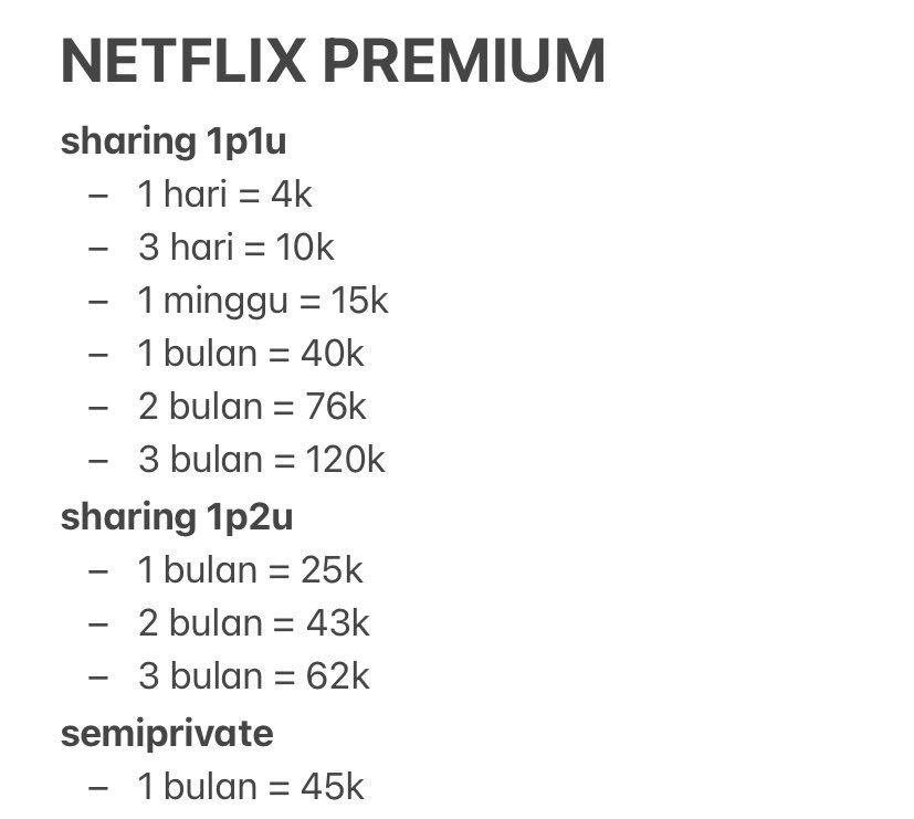 saformee's tweet image. netflix harian bulanan ready yaahhh #zonauang