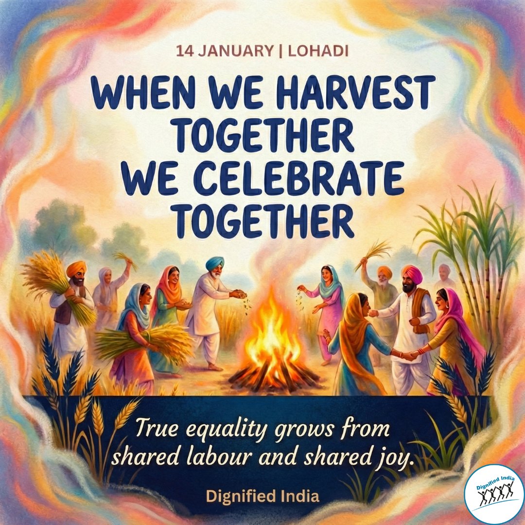 Lohadi teaches us coexistence - with nature, seasons, and each other!

Happy Lohri to everyone!

#HarvestFestival #Equality #Comity