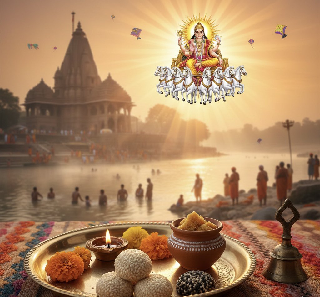 skeshavpandit's tweet photo. ॐ सूर्याय नमः"
सनातन धर्म के आधार, पंचदेवों में प्रथम प्रत्यक्ष देवता भगवान सूर्य के उत्तरायण होने के पावन पर्व मकर संक्रांति की आपको हार्दिक शुभकामनाएँ।
भगवान भास्कर आपके जीवन में नई ऊर्जा, ओज और तेज का संचार करें।
शुभ मकर संक्रांति! https://t.co/M0CURszdgk