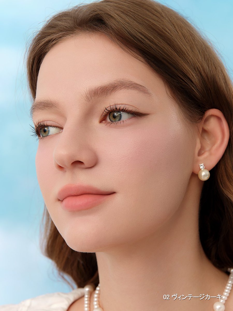 🐇アンティークリボン ジェルライナー ロマンティックな花柄にパール