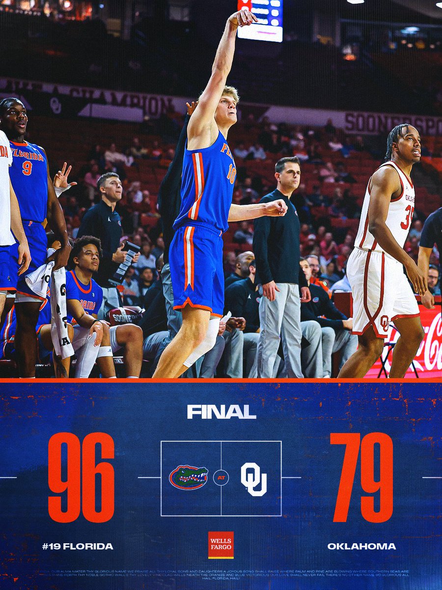 GatorsMBK's tweet image. W on the road‼️

#GoGators | @WellsFargo