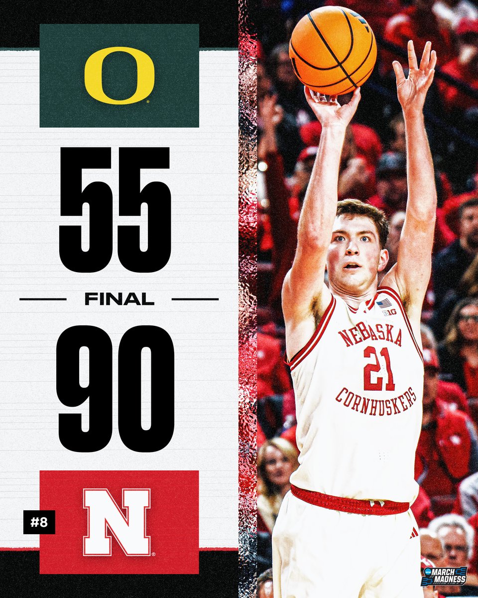 MarchMadnessMBB's tweet image. NO. 8 NEBRASKA ROLLS AGAIN 😤

The Huskers improve their best start in program history to 17-0 🤯