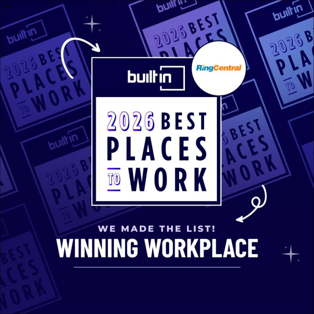 VoIPEngineer27's tweet photo. Grateful to be part of a team like this. @RingCentral has been named a 2026 Built In Best Place to Work, thanks to the collaboration, care, and connection our people bring to work each day. https://t.co/ZKFGLd0XmC https://t.co/nGCzhaS3Ha