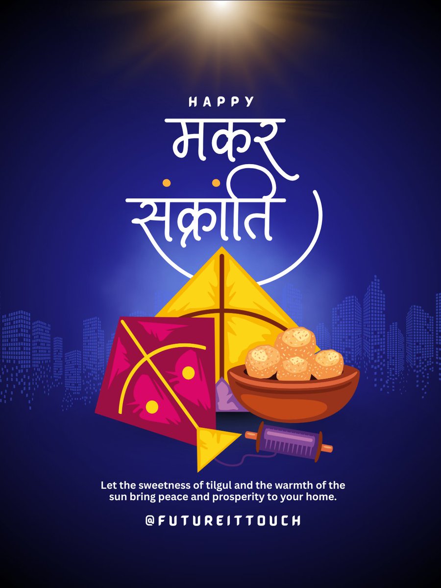 futureittouch's tweet photo. Celebrate the joy of new beginnings this Makar Sankranti 
Let go of the old, welcome positivity, and soar high like colorful kites in the sky.
May this festival bring success, happiness, and prosperity into your life. 
Happy Makar Sankranti!
#MakarSankranti #HappyMakarSankranti https://t.co/jygRWwrCIw