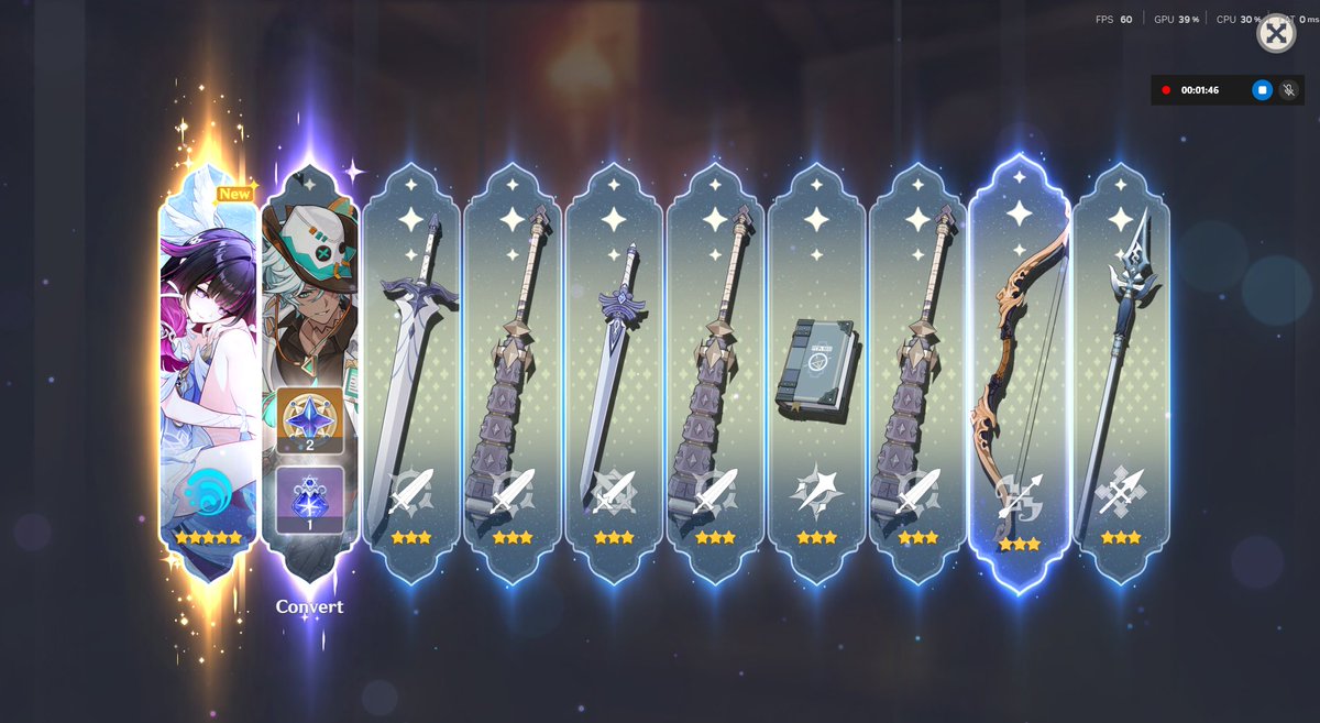 Tenia asegurado con 8 de pity, salio en el primer pull... me gustaria ir por constelaciones, pero no tengo a nadie de nod krai, no se que hacer, jajajaja. #GenshinImpact #Columbina