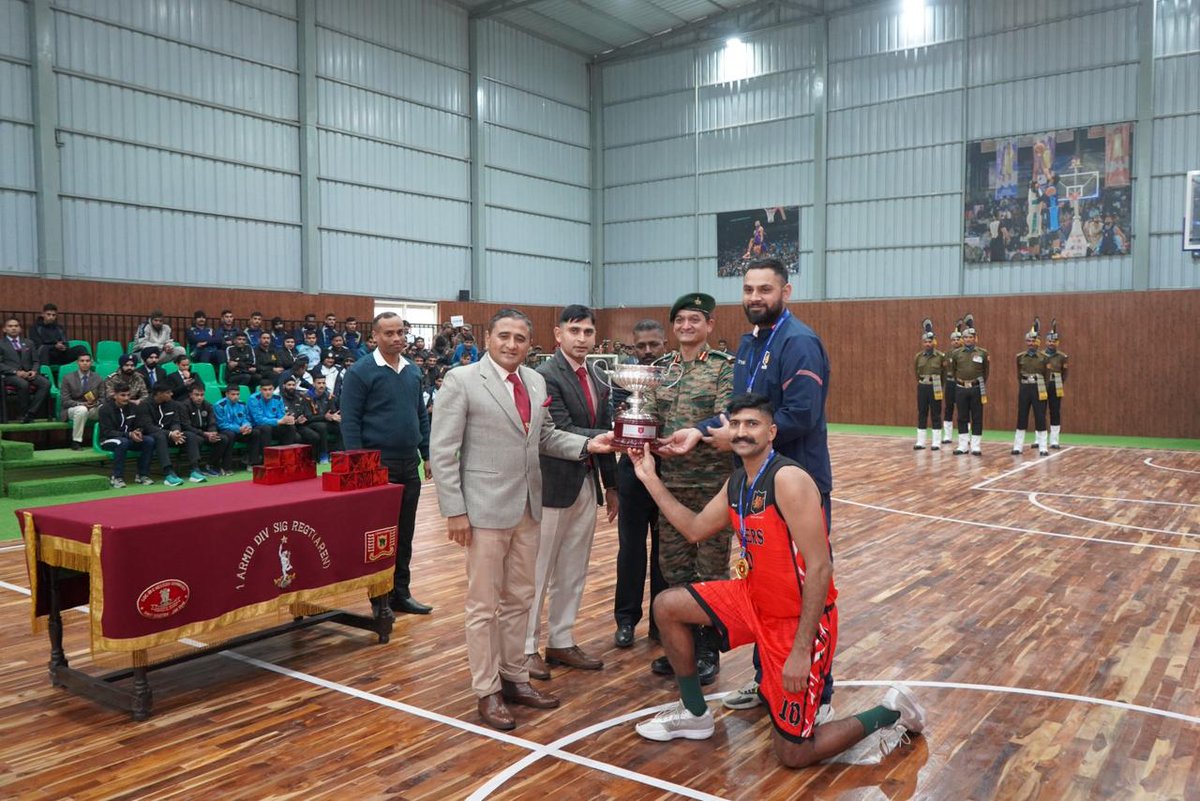 westerncomd_IA's tweet photo. #StrongAndCapable
#EverWestwards
#InServiceOfTheNation
#ExcellenceInSports
Western Command Basketball Championship 2025–26 was conducted at Patiala Military Station.
Eleven teams participated in the competition and in a fiercely contested final match, 15 Inf Div won the championship.
The tournament provided strong impetus to sporting culture, encouraged youth participation and fostered true sportsmanship, camaraderie and teamwork.
“श्रेयांसि बहु विक्रान्ति पुनरागमनं क्रमात्।” - Repeated practice leads to excellence.
#KhargaCorps
@adgpi
@prodefencechan1