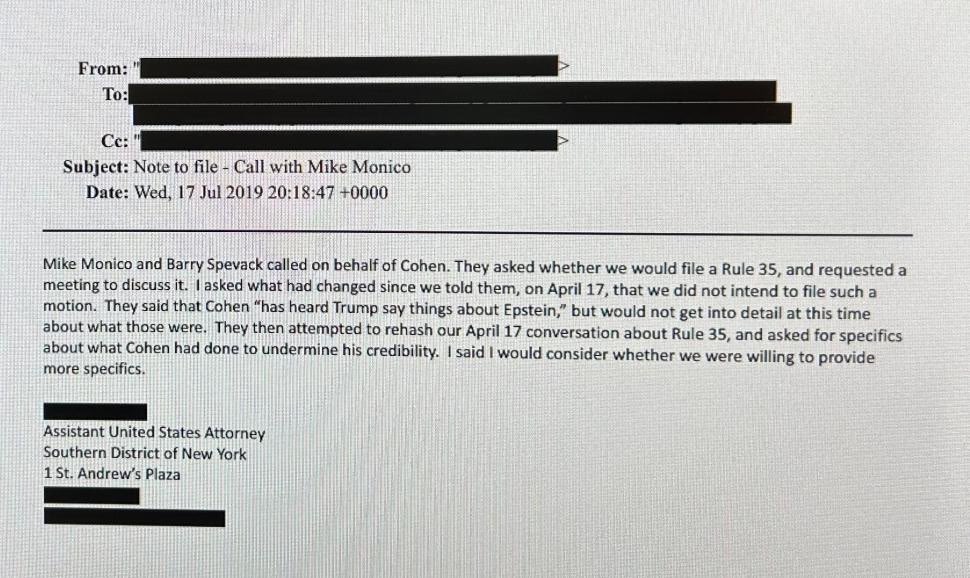 BREAKING NEWS: The Epstein Files Just Blew a Hole in Michael Cohen’s Story

What Ellie Leonard has just uncovered is explosive—and it demands answers now. For years,<a href="/MichaelCohen212/">Michael Cohen</a> has gone on TV, gone on podcasts, gone under oath, and said the same thing: he knows nothing about